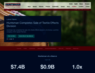 ir.huntsman.com screenshot