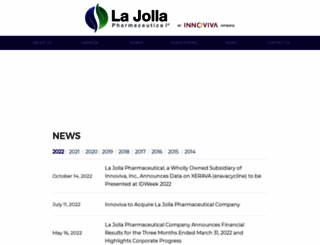 ir.lajollapharmaceutical.com screenshot