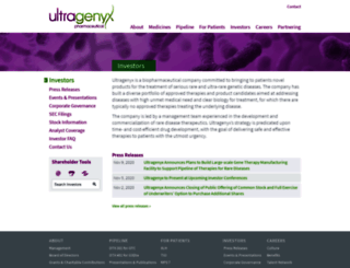 ir.ultragenyx.com screenshot