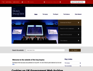 iraqinquiry.org.uk screenshot