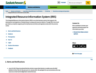 iris.gov.sk.ca screenshot