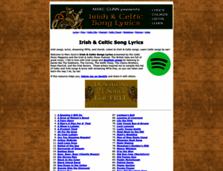 irish-song-lyrics.com screenshot
