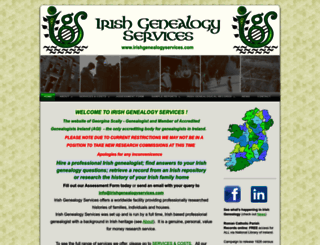 irishgenealogyservices.com screenshot