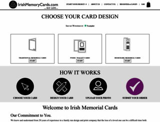 irishmemorycards.com screenshot