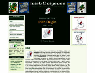 irishorigenes.com screenshot