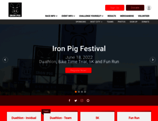 ironpigduathlon.com screenshot