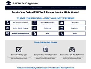irs-ein-tax-id-number.com screenshot