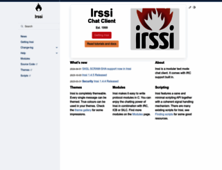 irssi.org screenshot