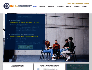 irus.edu screenshot