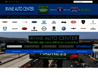 irvineautocenter.com screenshot