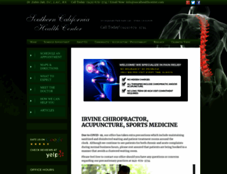 irvinechiropractor.com screenshot