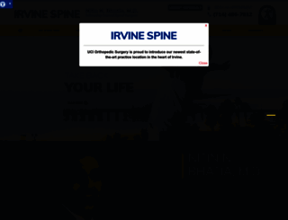 irvinespine.com screenshot