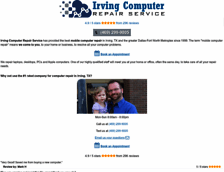 irvingcomputerrepairservice.com screenshot