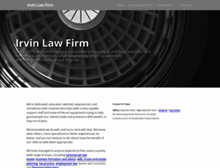 irvinlawfirm.com screenshot
