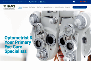 isaacs-optom.com screenshot