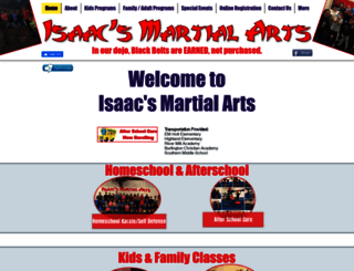 isaacsmartialarts.com screenshot