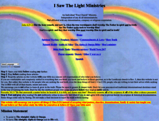 isawthelightministries.com screenshot