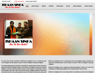 ishaansinha.com screenshot