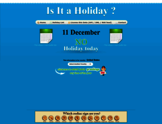 isitaholiday.com screenshot