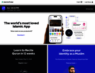 islamicfinder.org screenshot