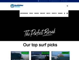 islandholidays.co.nz screenshot