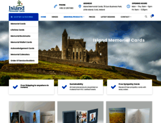 islandmemorialcards.com screenshot