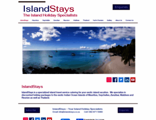 islandstays.co.za screenshot