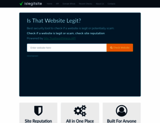 islegitsite.com screenshot