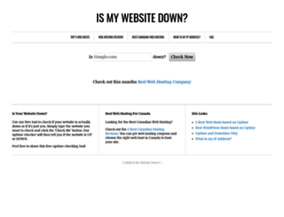 ismywebsitedown.com screenshot