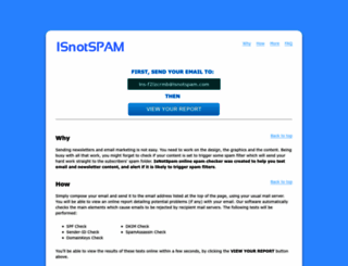 isnotspam.com screenshot