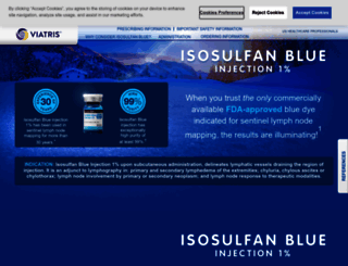 isosulfanblue.mylan.com screenshot