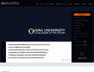isra.edu.pk screenshot
