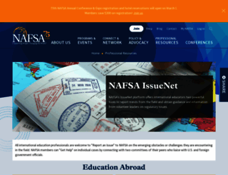 issuenet.nafsa.org screenshot