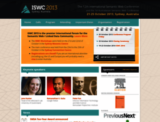 iswc2013.semanticweb.org screenshot