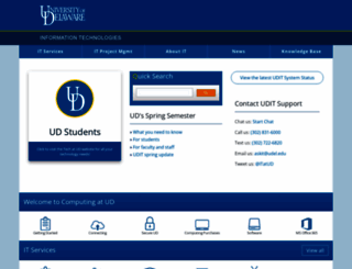 it.udel.edu screenshot