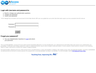 itaccess.pg.com screenshot