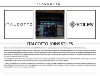 italcotto.co.za screenshot