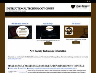 itg.wfu.edu screenshot