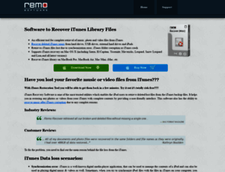 itunesrecoverysoftware.com screenshot