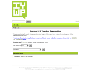 iywp.volunteerhub.com screenshot