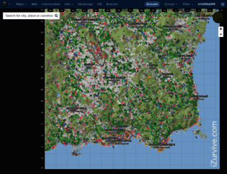 The iZurvive community created web-based map for DayZ [G24]. The map is