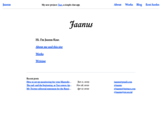 jaanus.com screenshot