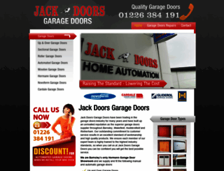 jackdoorsgaragedoors.co.uk screenshot