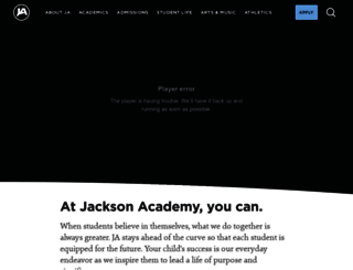 jacksonacademy.org screenshot