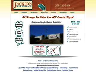jacksonministorage.com screenshot