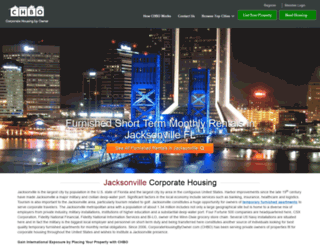 jacksonville.corporatehousingbyowner.com screenshot