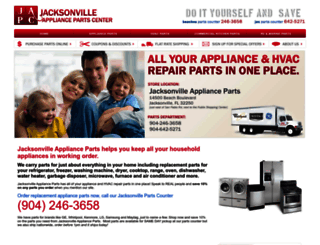 jacksonvilleapplianceparts.com screenshot