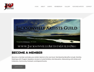 jacksonvilleartistsguild.org screenshot