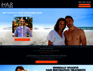 jacksonvillehairmd.com screenshot