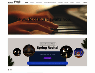 jacksonvilleschoolofmusic.com screenshot